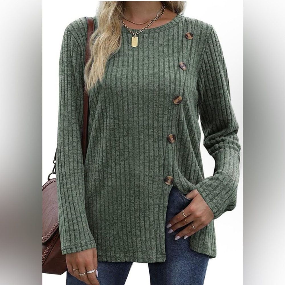 Melliflo Split Ribbed Knit Sweater
